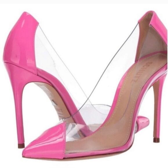 Schutz Cendi Pink and Lucite High Heel Pump size 5.5 - Picture 3 of 10